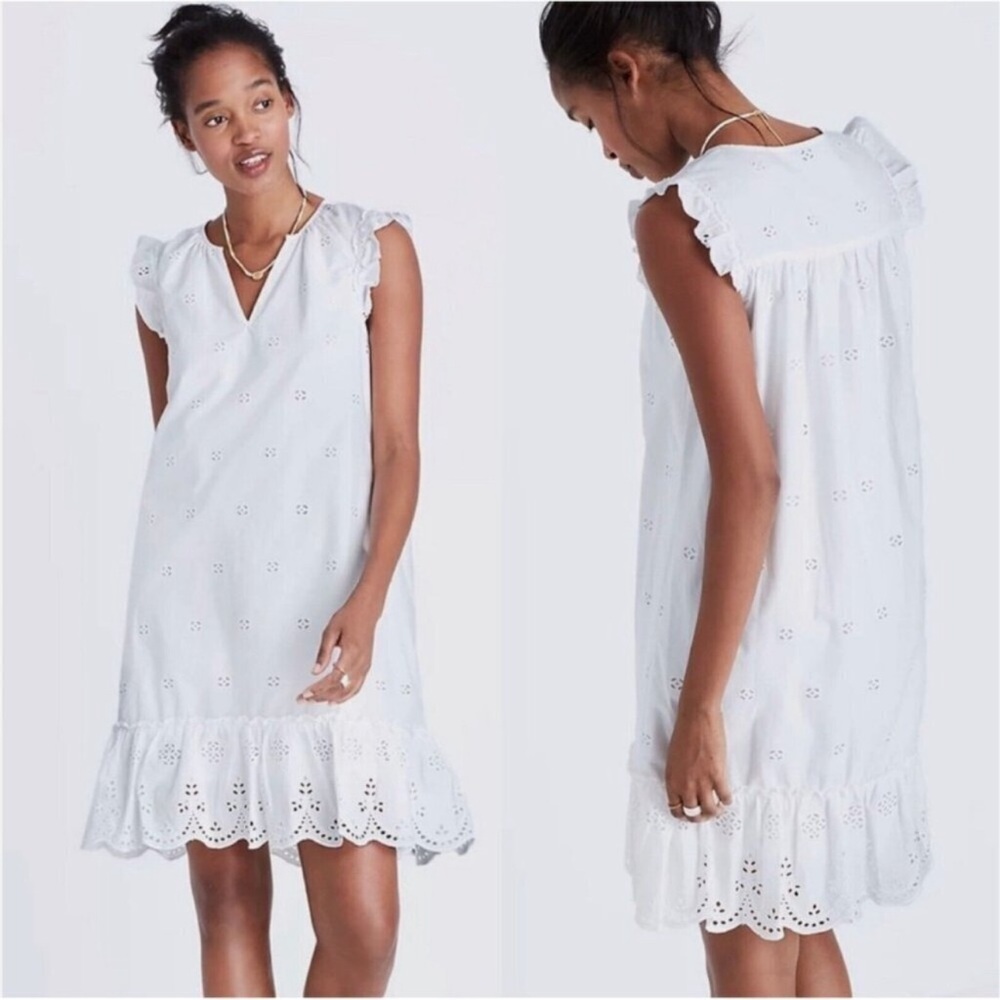 Madewell Garden Eyelet Sleeveless Mini Dresss